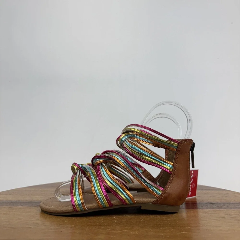 New NWOB Little Kids Girls Nina Marietta‎ Metallic Gladiator Sandals Size 11 C